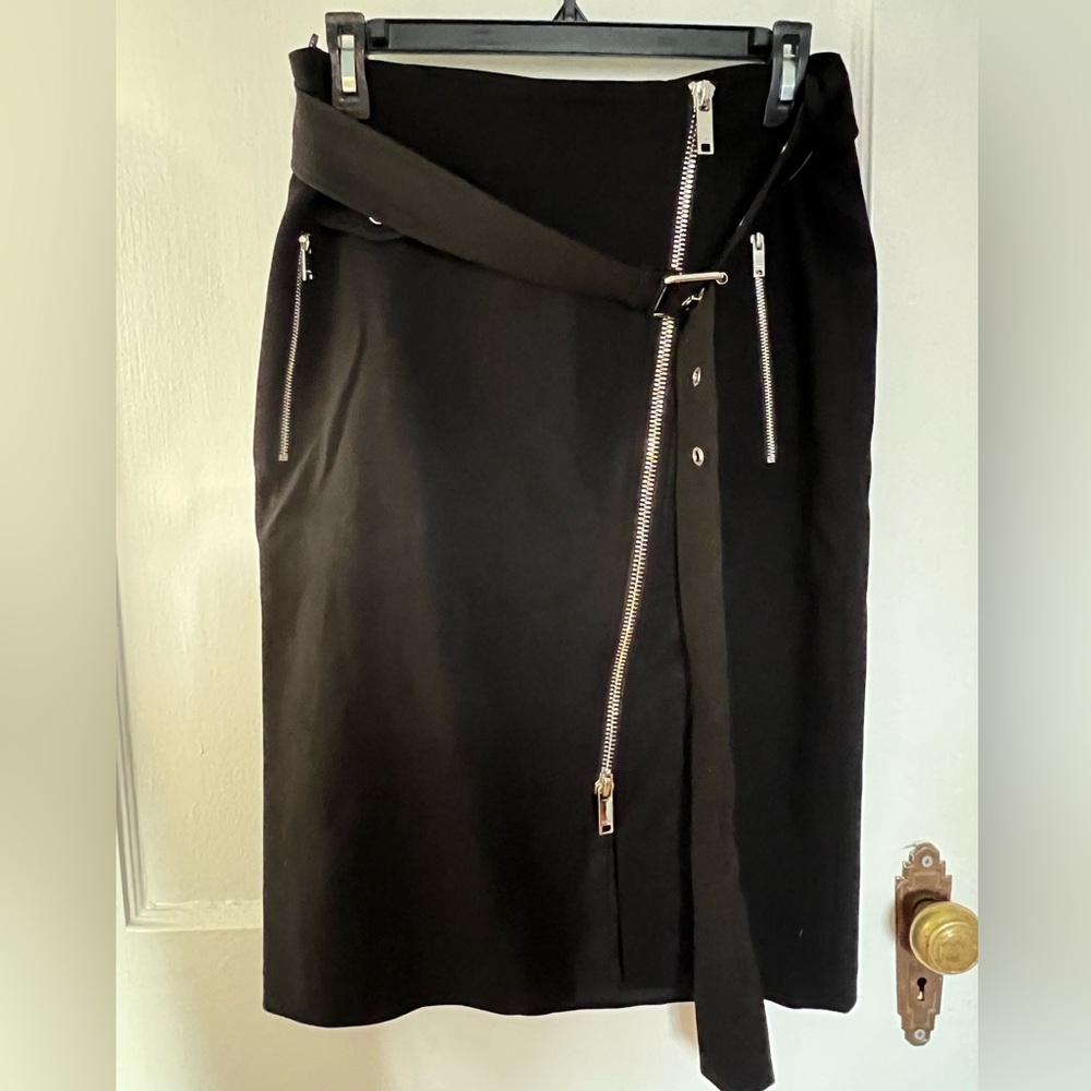DKNY black knee length skirt NWT
